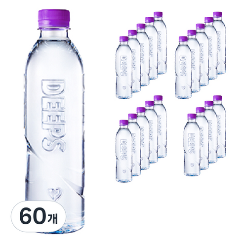 Deeps 해양심층수 에코골드 무라벨, 60개, 500ml