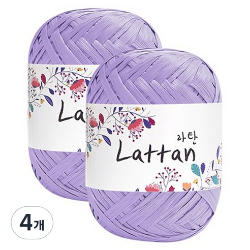 yarna 라탄 2볼 라피아실 40g, 21번(반유광), 4개