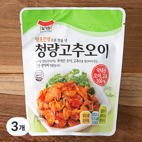 일가집 청량고추오이, 250g, 3개
