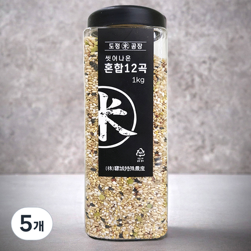도정공장 씻어나온 혼합 12곡, 1kg, 5개