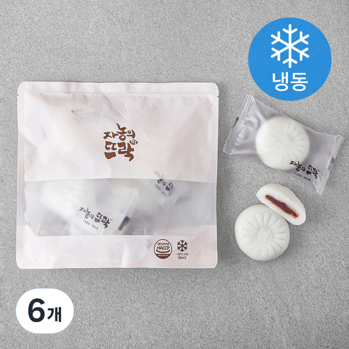 자농의뜨락 앙꼬절편 5개입 (냉동), 325g, 6개