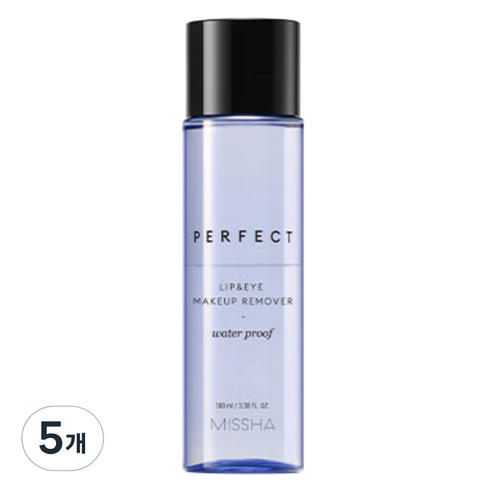 미샤 퍼펙트 메이크업 워터프루프 립 앤 아이 리무버, 5개, 100ml