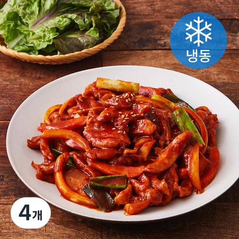 맛있는녀석들 춘천식 닭갈비 (냉동), 350g, 4개