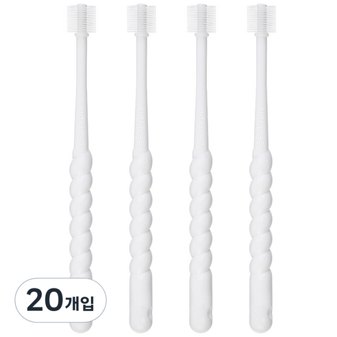 예꼬맘 360도 베이비용 칫솔 1단계, 화이트, 1개, 20개입