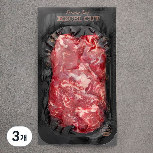 엑셀컷 미국산 등심 찹 스테이크 컷 (냉장), 400g, 3개