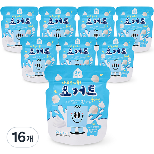 홈앤키즈 사르르쏙 요거트 플레인 20g, 16개, 플레인맛