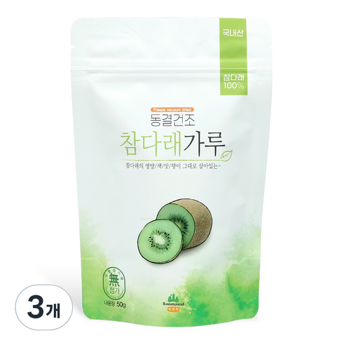 산마을 동결건조 참다래가루, 50g, 3개