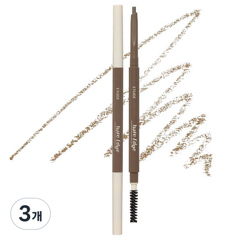 에뛰드 베어 엣지 슬림 브로우 0.1g, 04 라이트 브라운, 3개