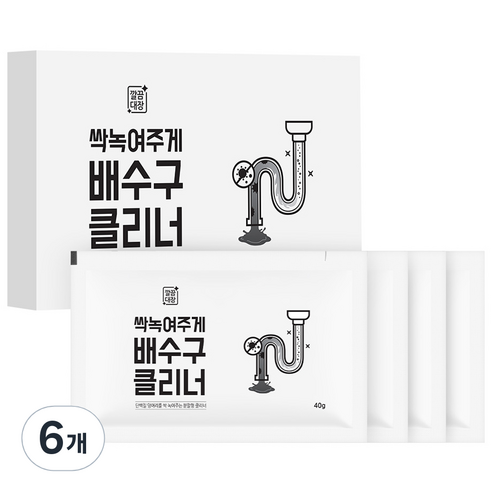 깔끔대장 싹녹여주게 배수구클리너 4p, 160g, 6개