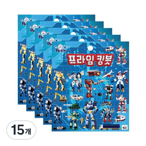 쁘띠팬시 푹신 프라임킹봇 빅스티커 DA5549, 혼합색상, 15개