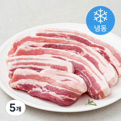데일리이츠 오스트리아산 MAUM 삼겹살 구이용 20mm (냉동), 1kg, 5개