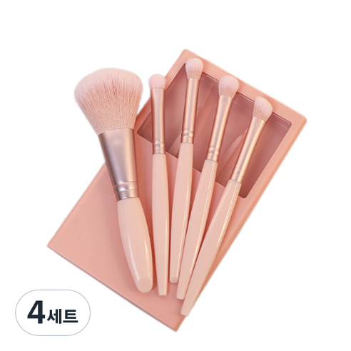 디에스 휴대용 멀티 브러쉬 5종 세트, 코랄, 4세트