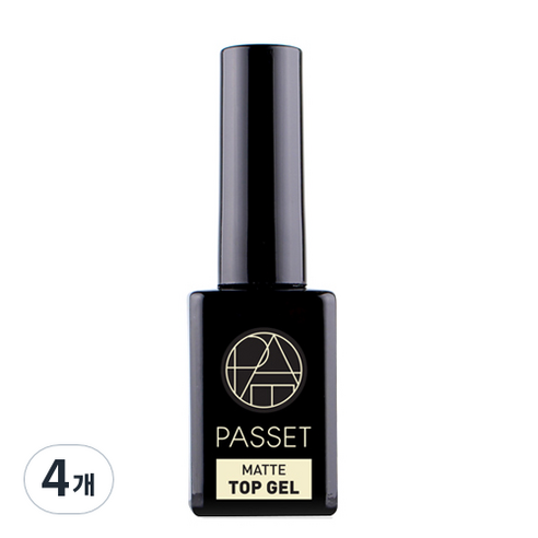 파셋 매트 네일 탑 젤, 투명색, 4개, 10ml