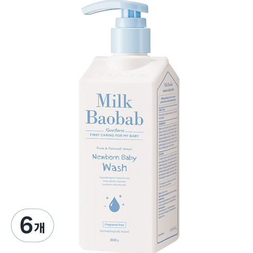 밀크바오밥 뉴본 베이비 워시, 300g, 6개