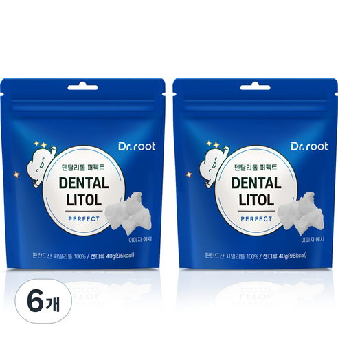 닥터루트 덴탈리톨 자일리톨 캔디 퍼펙트, 6개, 40g