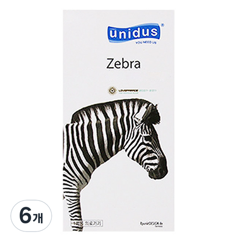 유니더스 지브라 콘돔, 20개입, 6개