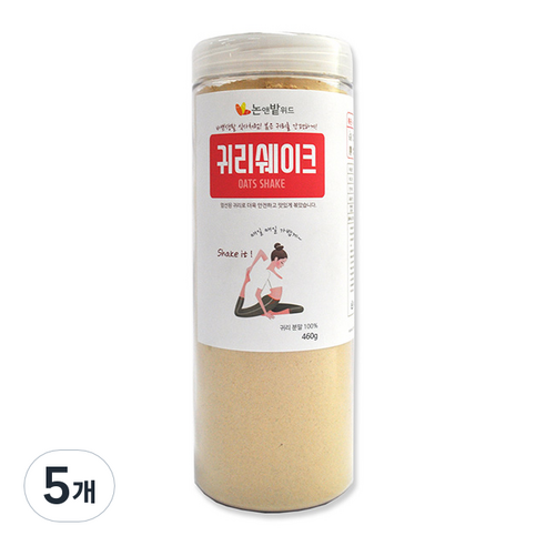 논앤밭위드 볶음귀리쉐이크 리필용, 460g, 5개