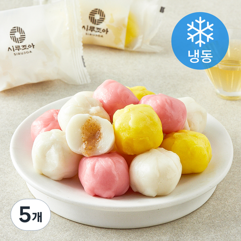 시루조아 굳지않는 삼색 모듬 꿀떡 (냉동), 320g, 5개, 1개입