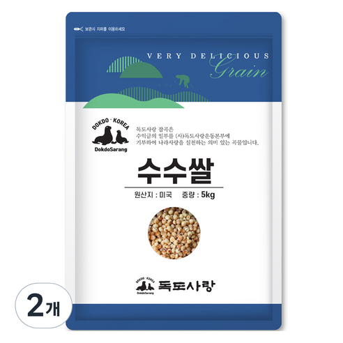 독도사랑 수수쌀, 5kg, 2개