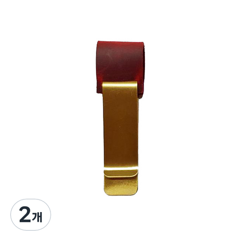 메이크그레이트 다이어리 펜클립 가죽홀더, 와인, 2개