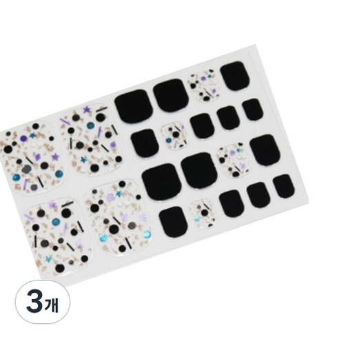 블루코지 페디팁 셀프 스티커 발 꾸미기, 3개, Type 18