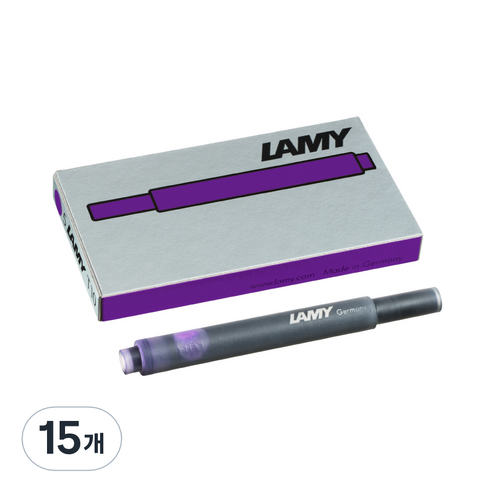 LAMY 만년필용 잉크 카트리지, 바이올렛, 15개