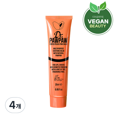 닥터포포 틴티드 피치핑크 립밤 25ml, 4개