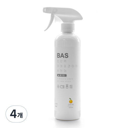 BAS 초강력 에어프라이어 세정제 폼타입, 500ml, 4개