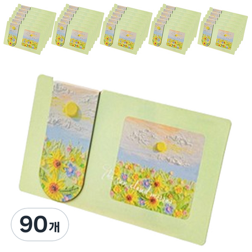 마켓감성 유화 풍경 북마크 책갈피, 찬란한 꽃말, 90개