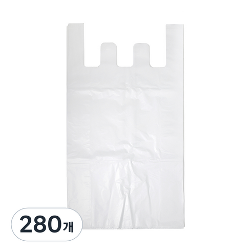 [국내생산] 손잡이형 이불 쓰레기봉투 백색, 40L, 280개