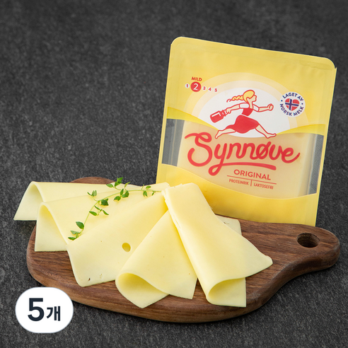 시노베 굴로스트 옐로우 치즈 슬라이스, 150g, 5개