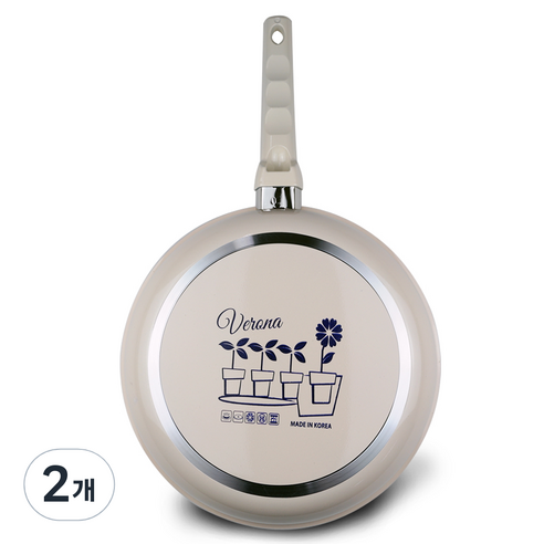 베로나 항균 프라이팬 크림아이보리, 28 cm, 2개