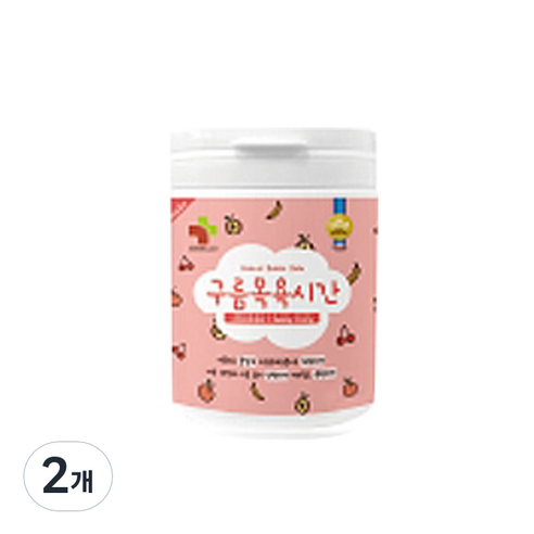 미스플러스 구름목욕시간 유아 입욕제 대팩 스위티푸르티, 500g, 2개