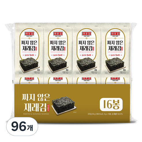 대천김 짜지 않은 재래김 C1128-K, 4g, 96개