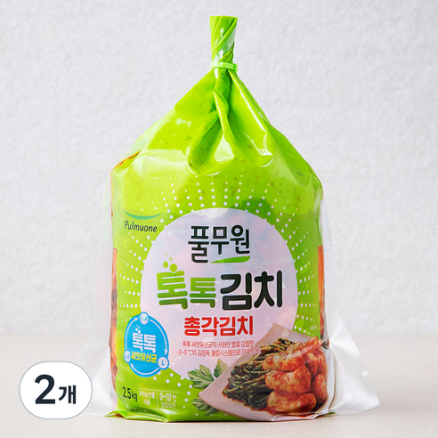 풀무원 톡톡 총각김치, 2.5kg, 2개