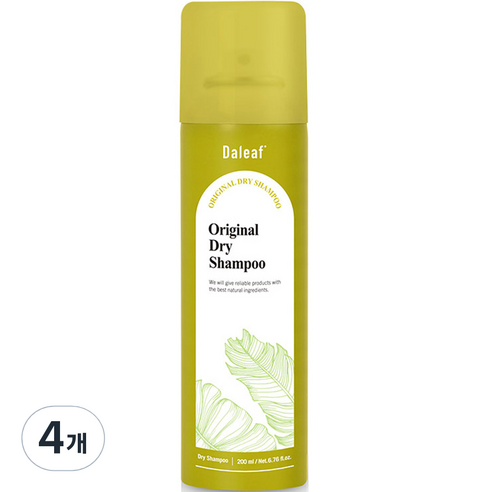 달리프 오리지널 드라이 샴푸 허브향, 200ml, 4개