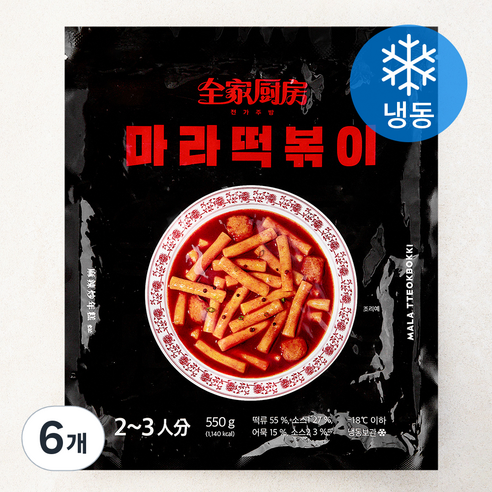 전가주방 마라떡볶이 (냉동), 550g, 6개
