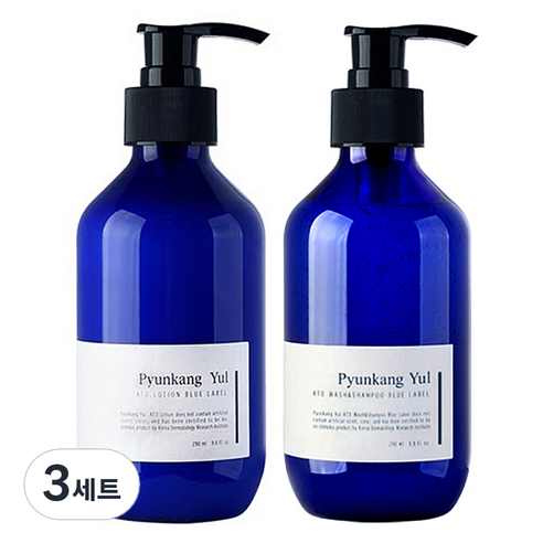 편강율 블루라벨 아토 로션 290ml + 워시 앤 샴푸 블루라벨 베이비 290ml, 3세트