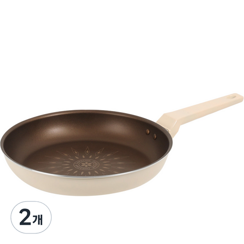 베로나 인덕션 IH 후라이팬 크림아이보리, 2개, 28cm