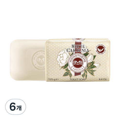 모노템 화이트가드니아 비누, 125g, 6개