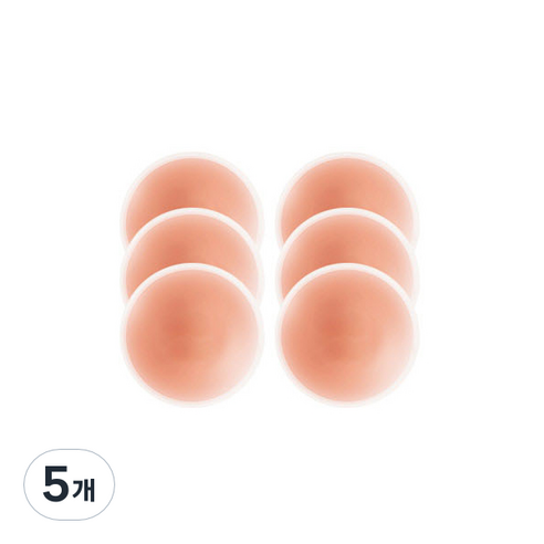 베아시스 실리콘 물놀이 틴케이스 니플 패치 원형 핑크 6p, 5개