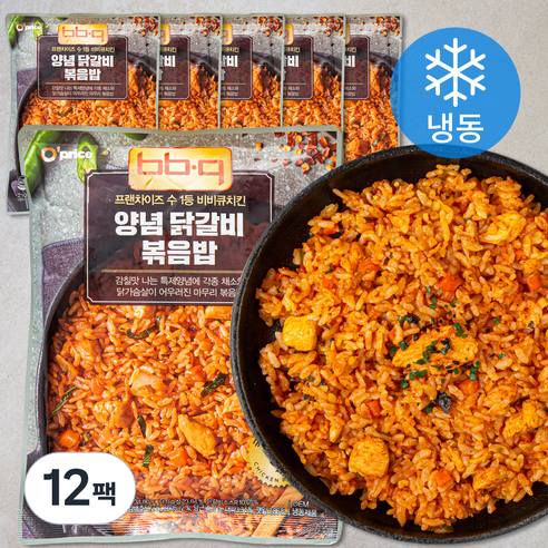 오프라이스 BBQ 양념닭갈비 볶음밥 (냉동), 210g, 12팩