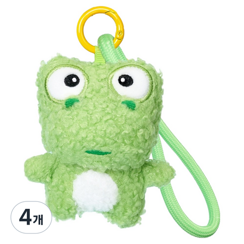뽀로로 소프트 뽀글이 크롱 인형 키링, 초록, 4개, 18cm