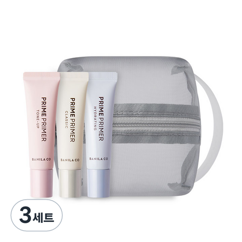바닐라코 프라임 프라이머 디스커버리 3종 x 10ml + 파우치 세트, NEW 프라임 프라이머 클래식,NEW 프라임 프라이머 톤업,NEW 프라임 프라이머,하이드레이팅, 3세트