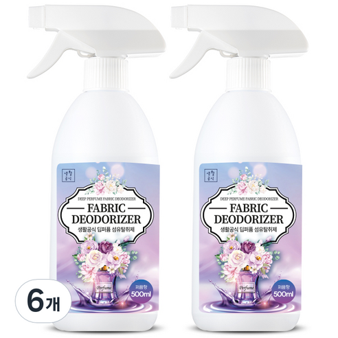 생활공식 플로럴 딥퍼퓸 섬유탈취제, 6개, 500ml