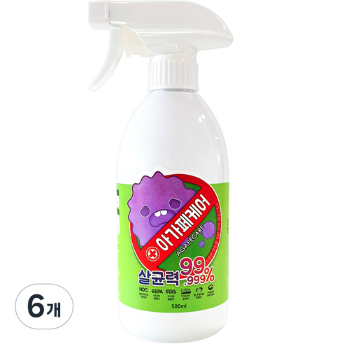 아가페케어 살균소독제, 500ml, 6개