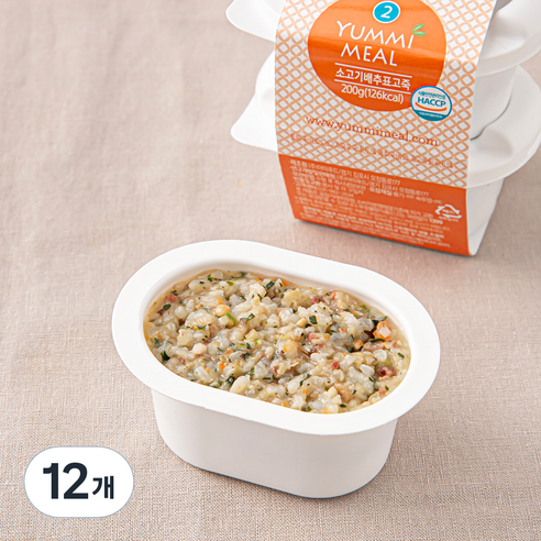 얌이밀 중기 2단계 만7~12개월 이유식, 100g, 12개, 혼합맛(소고기/배추/표고버섯)