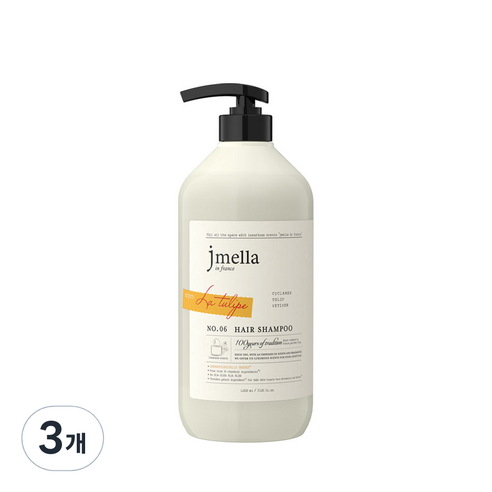 제이멜라 인 프랑스 라 튤립 헤어 샴푸, 1000ml, 3개
