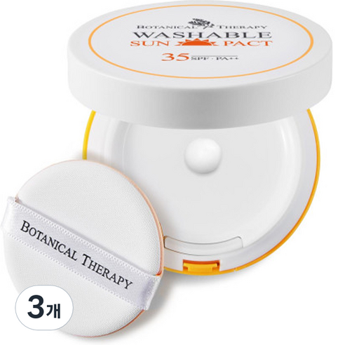 보타니컬테라피 워셔블 썬팩트 유아 선크림, 15g, 3개