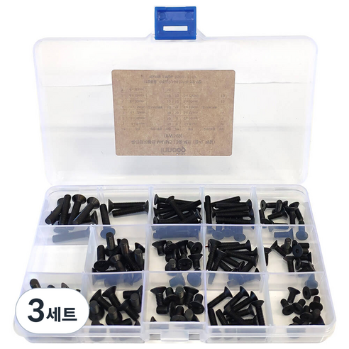 이노공구 육각 렌치 볼트 접시 메탈 M4 M5 13종 10개입 W149, 3개